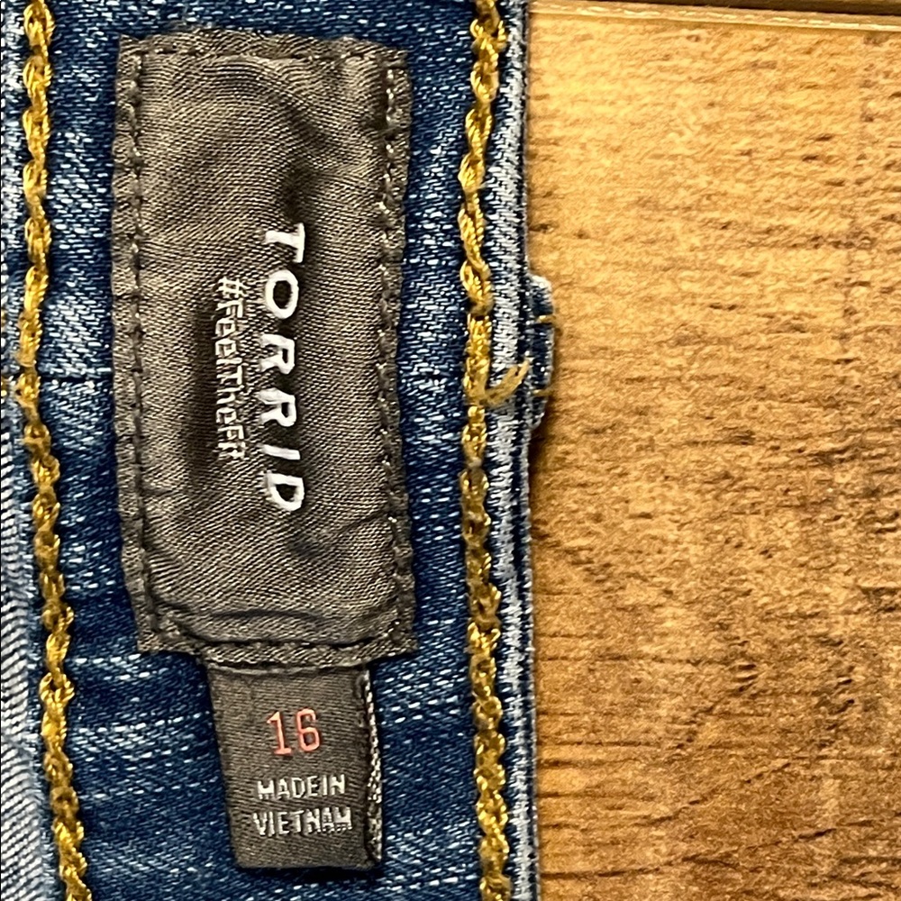 Torrid Plus Midi Denim Long Front Split Jean Skir… - image 4